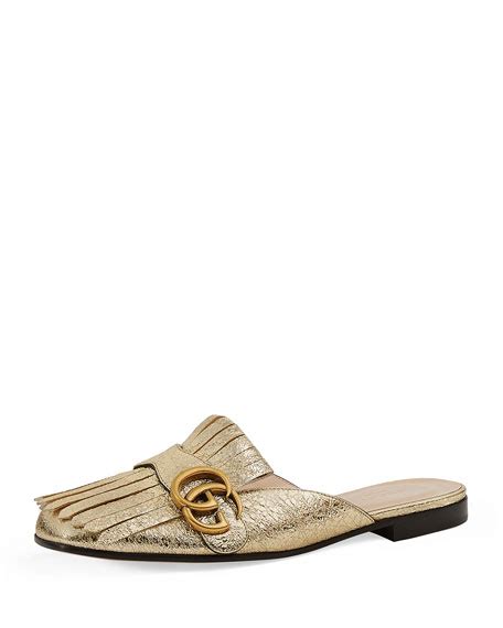 gucci mules marmont|Gucci 10mm metallic mule.